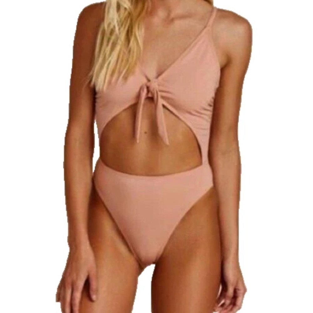 Dippin' Daisy's  Tie Front Cheeky Coverage One-Piece size small neutral